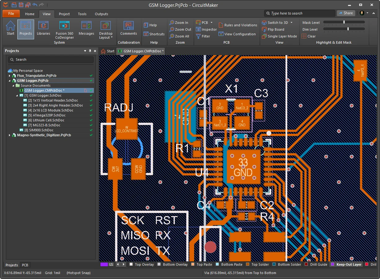 CircuitMaker Screenshot 4, Copyright reserved by CircuitMaker