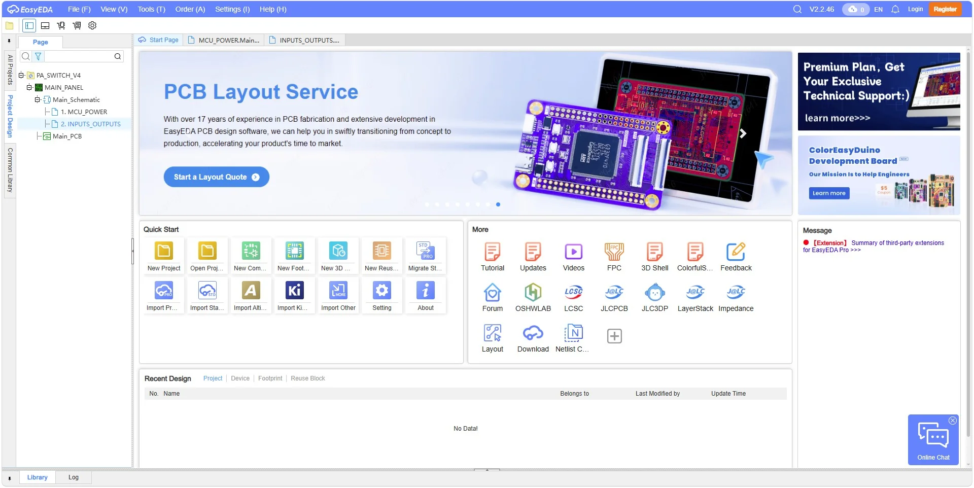 EasyEDA Pro Screenshot 2, Copyright reserved by EasyEDA Pro