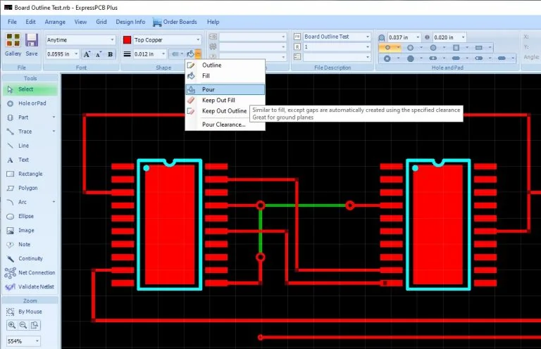 ExpressPCB Screenshot 3, Copyright reserved by ExpressPCB