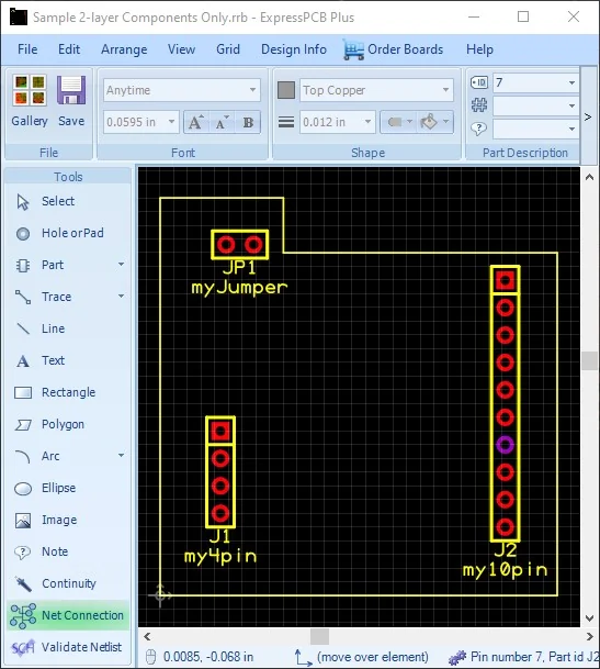 ExpressPCB Screenshot 4, Copyright reserved by ExpressPCB