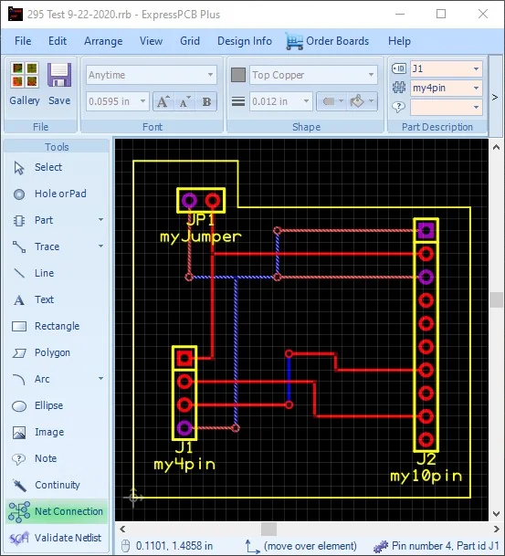 ExpressPCB Screenshot 6, Copyright reserved by ExpressPCB