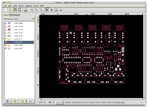 Gerbv Screenshot 2, Copyright reserved by Gerbv