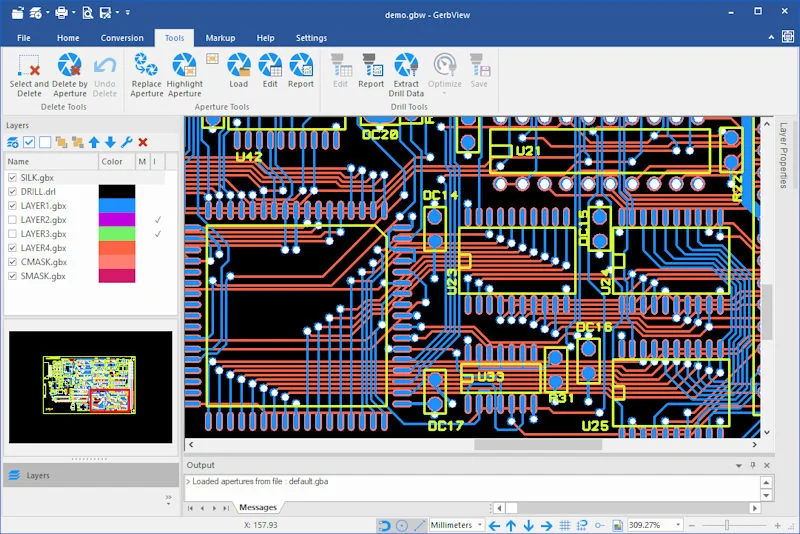GerbView Screenshot 6, Copyright reserved by GerbView
