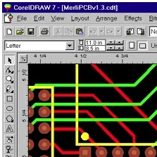 Merlin PCB Designer Screenshot 1, Copyright reserved by Merlin PCB Designer