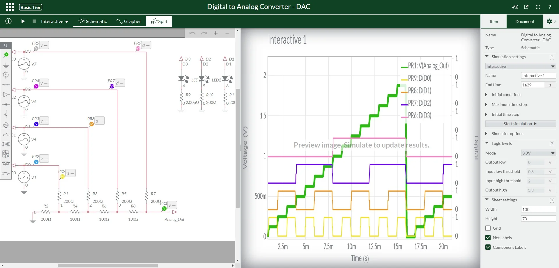 Multisim Live Screenshot 3, Copyright reserved by Multisim Live