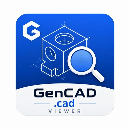 Online GenCAD Viewer Logo, Copyright reserved by Online GenCAD Viewer