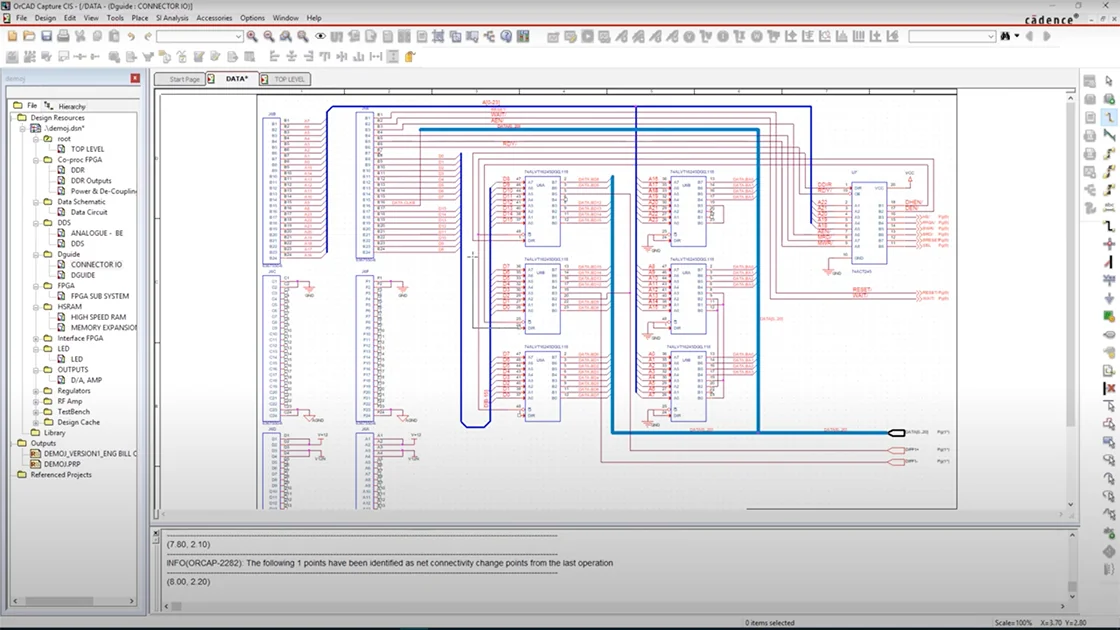 OrCAD X PCB Screenshot 6, Copyright reserved by OrCAD X PCB
