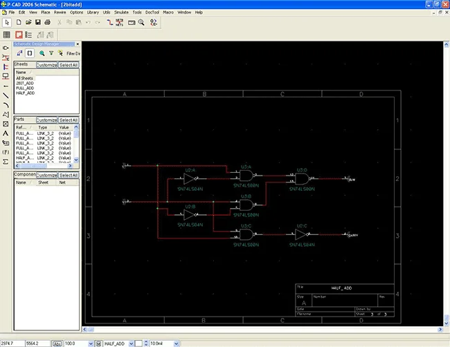 P-CAD Screenshot 2, Copyright reserved by P-CAD