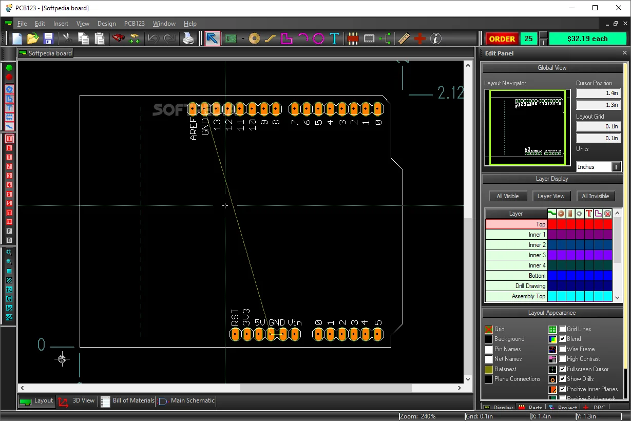 PCB123 Screenshot 2, Copyright reserved by PCB123