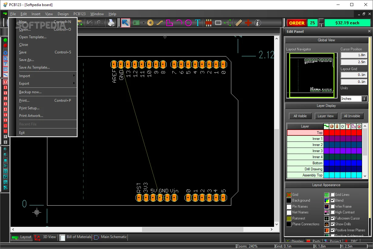 PCB123 Screenshot 3, Copyright reserved by PCB123