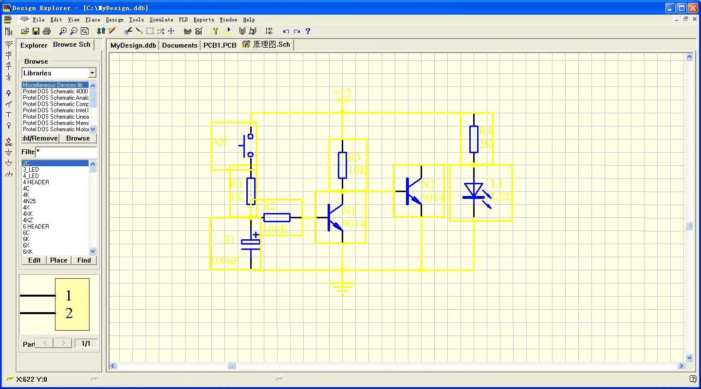 Protel 99SE Screenshot 3, Copyright reserved by Protel 99SE