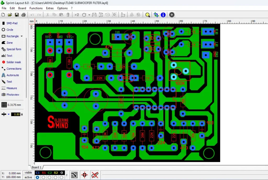 Sprint Layout Screenshot 1, Copyright reserved by Sprint Layout