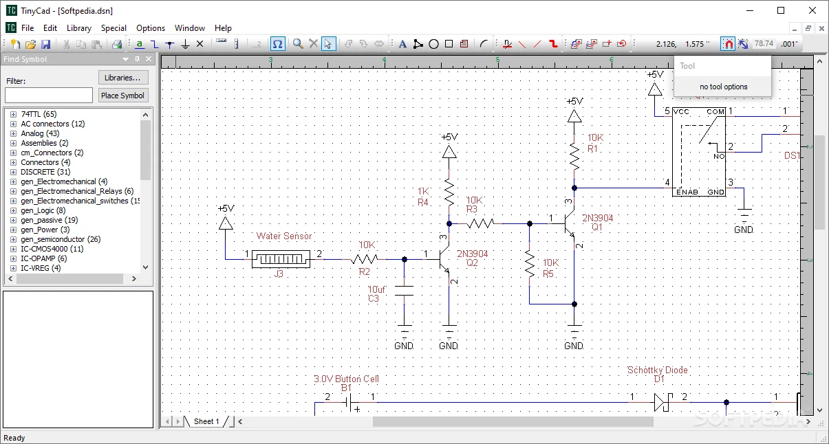 TinyCAD Screenshot 5, Copyright reserved by TinyCAD