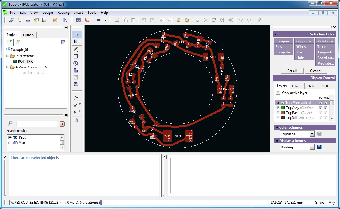 TopoR Screenshot 3, Copyright reserved by TopoR